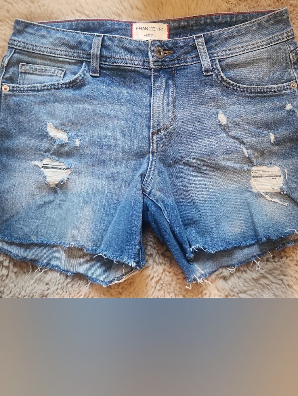 Women's Fran Denim Distressed Shorts